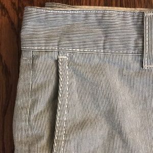 Blue & White Striped Shorts